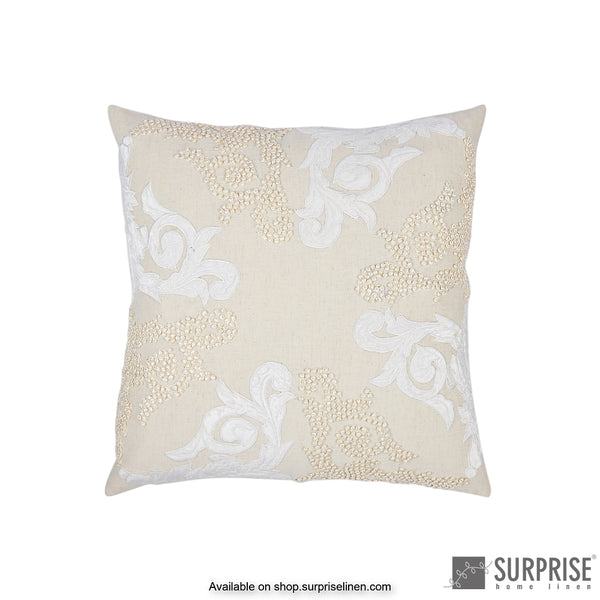 Surprise Home - French Damask Cushion Cover (Off White)