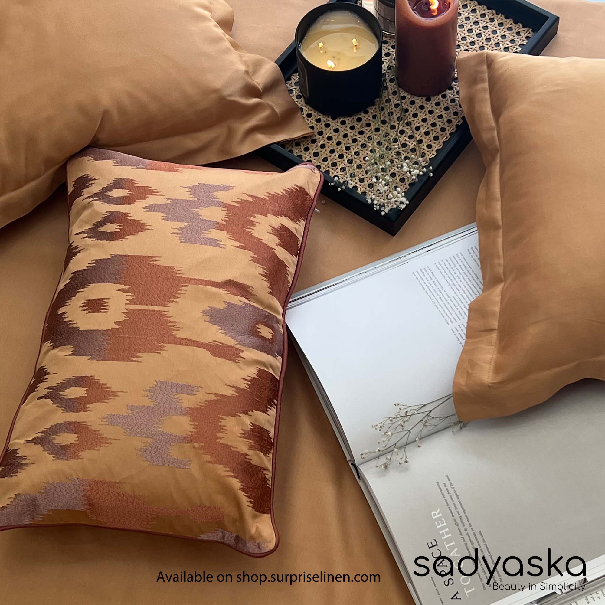 Sadyaska - Treasure Collection Majestic Bedsheet Set (Honey Mustard)