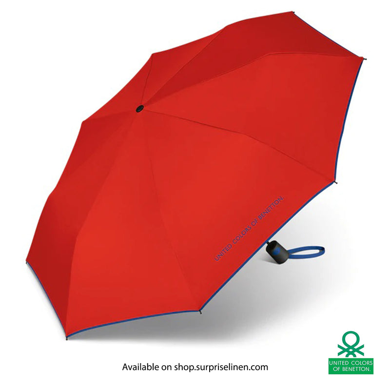 United Colors of Benetton - Windproof Mini Umbrella with UV Coating (Red)