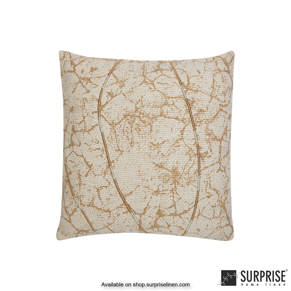 Surprise Home - Ribbed 40 x 40 cms Designer Cushion Cover (Copper)