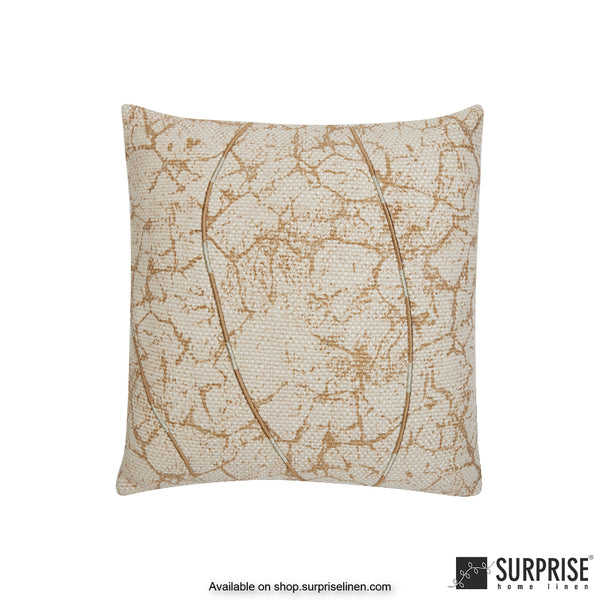 Surprise Home - Ribbed 40 x 40 cms Designer Cushion Cover (Copper)