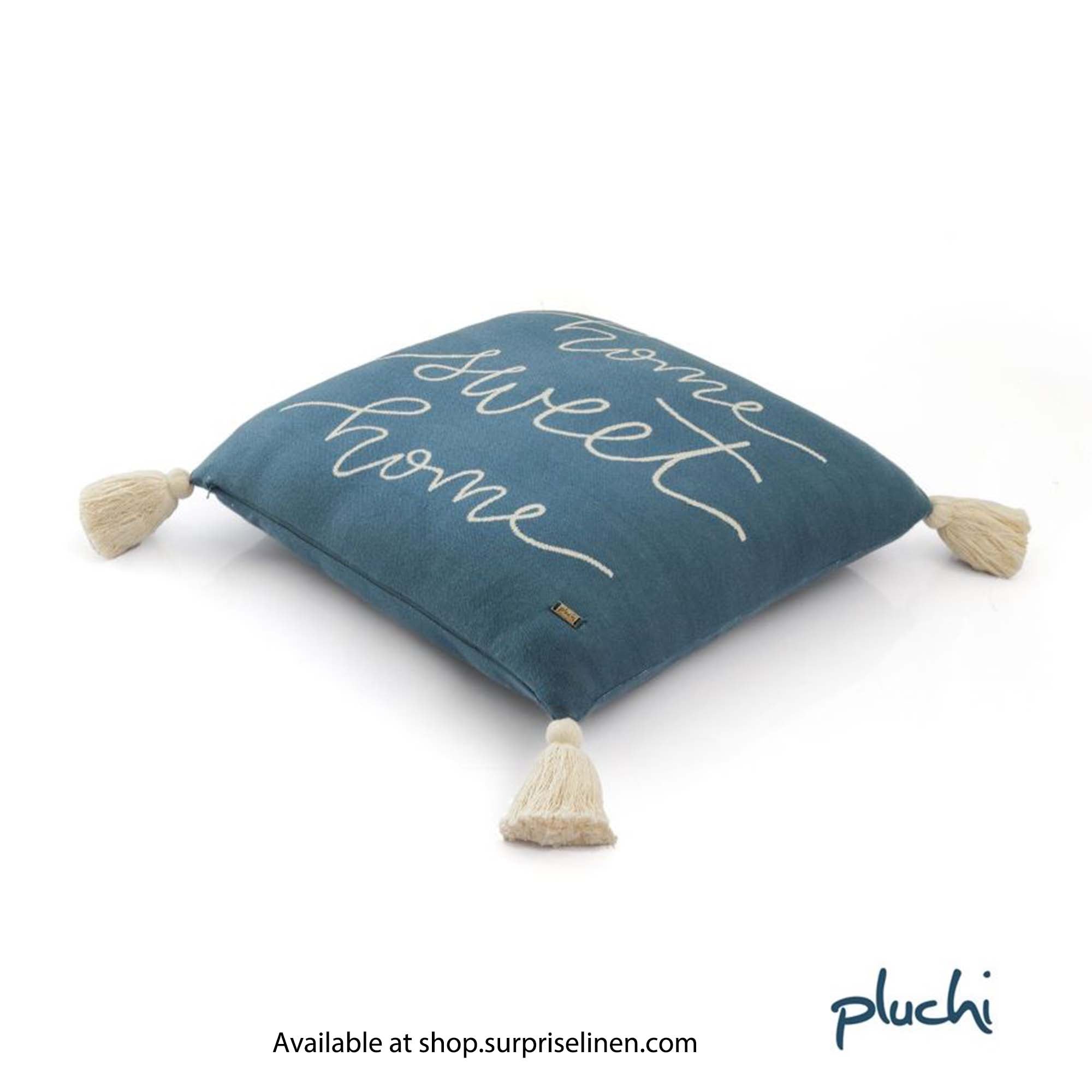 Pluchi - Home Sweet Home Cushion Cover (Blue)