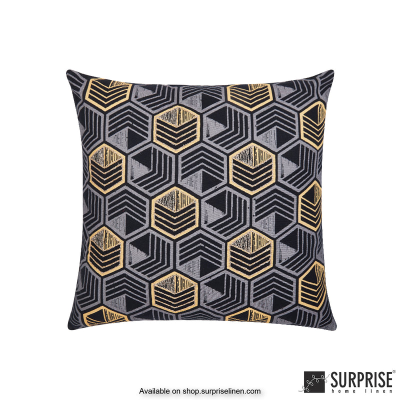 Surprise Home - Maze 45 x 45 cms Designer Cushion Cover (Blue)