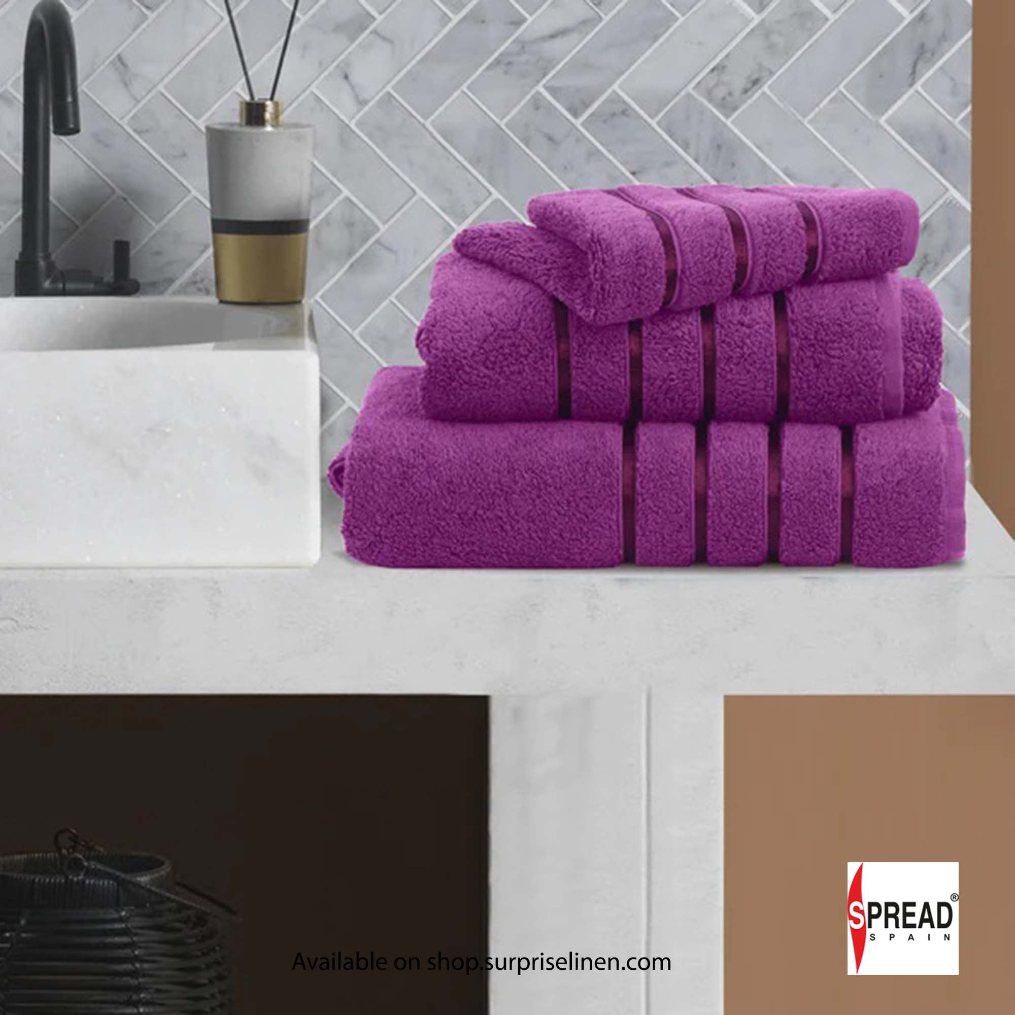 Spread Spain - Roman Bath Collection Towels (Lilac)