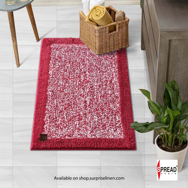 Spread Spain - Bubble Thick & Plush Bath Mats (Red / Ivory)