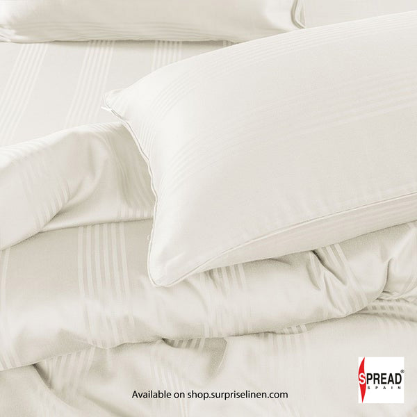 Spread Spain - 450TC Premium Cotton Barcode Bedsheet Set (Cream)