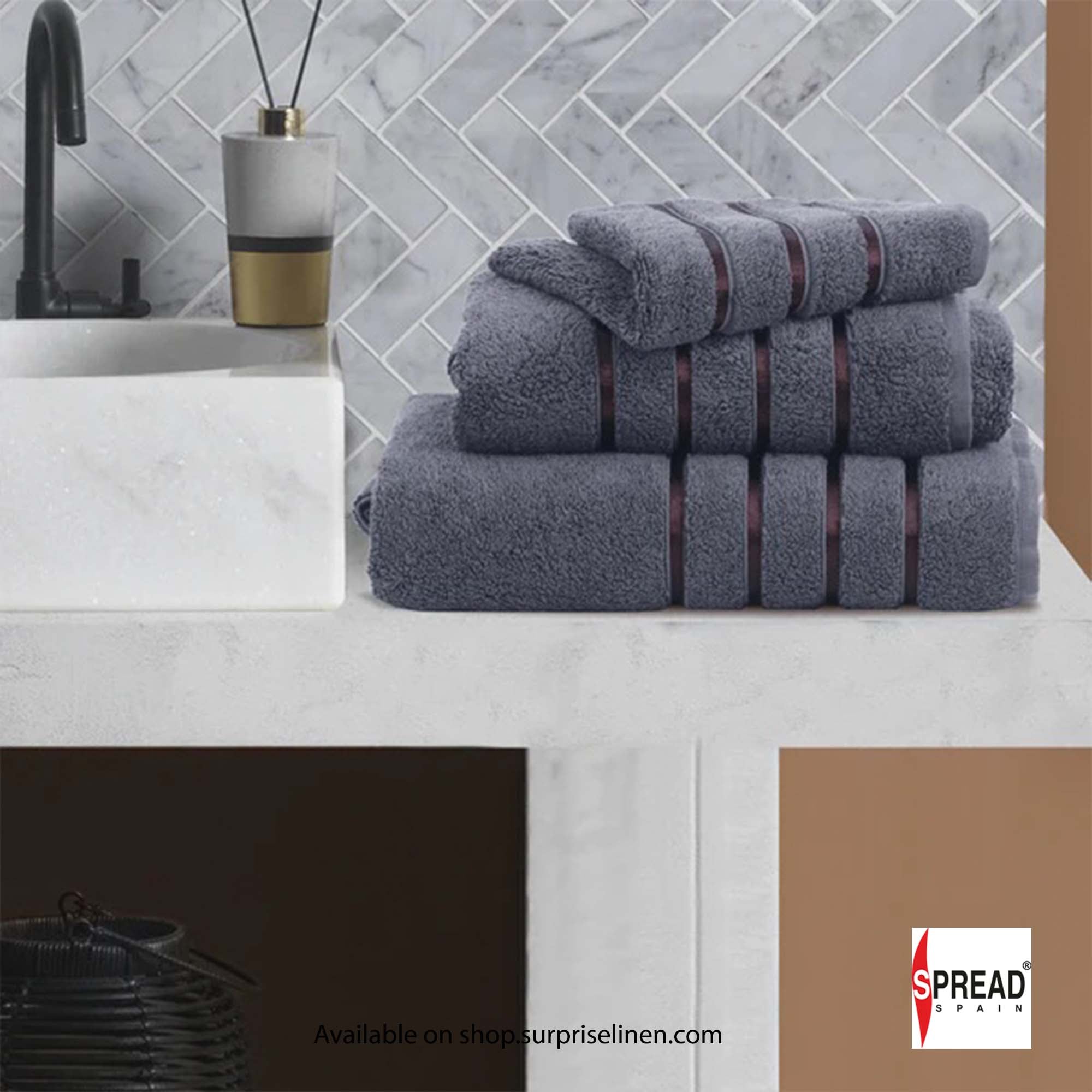 Spread Spain - Roman Bath Collection Towels (Grey)