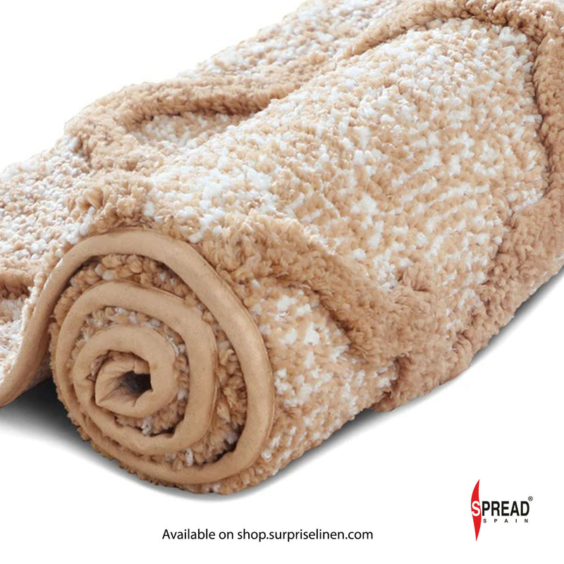 Spread Spain - Trellis Pattern High Absorbent & Anti Skid Taksim Bath Mat (Beige Gold)