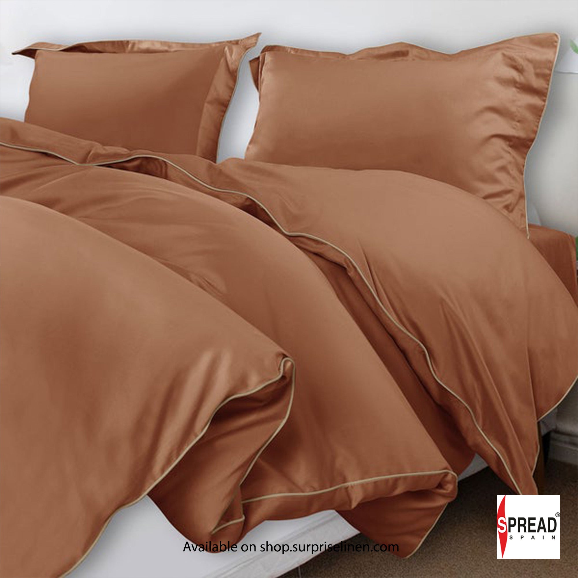 Spread Spain - The Italian Collection 500 Thread Count Cotton Bedsheet Set (Copper)