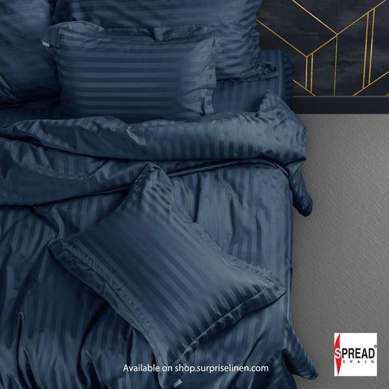 Spread Spain - Italian Jacquard Collection 750 TC Cotton Bedsheet (Foxstone Blue)
