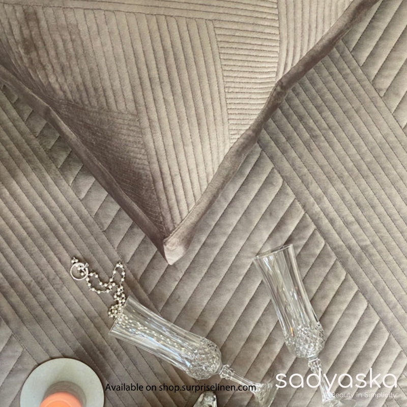 Sadyaska - Velvet Collection Regal Bed Cover Set (Silver)