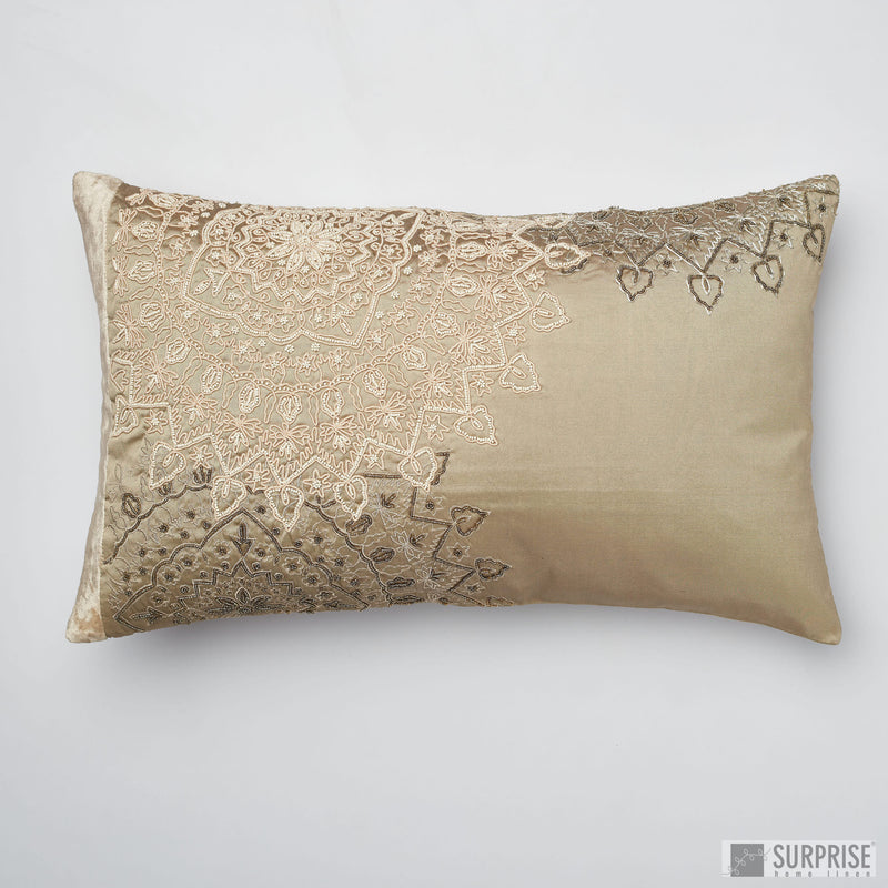 Surprise Home - Beaded Mandalas Cushion Covers (Brown)