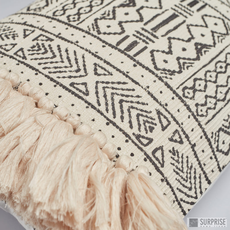 Surprise Home - Ethnic Boho 30 x 45 cms Cushion Cover (Ivory)