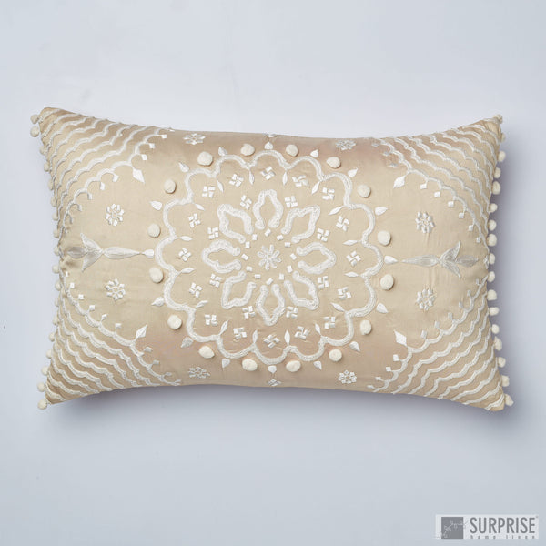 Surprise Home - Mandala 35 x 55 cms Cushion Covers (Light Beige)