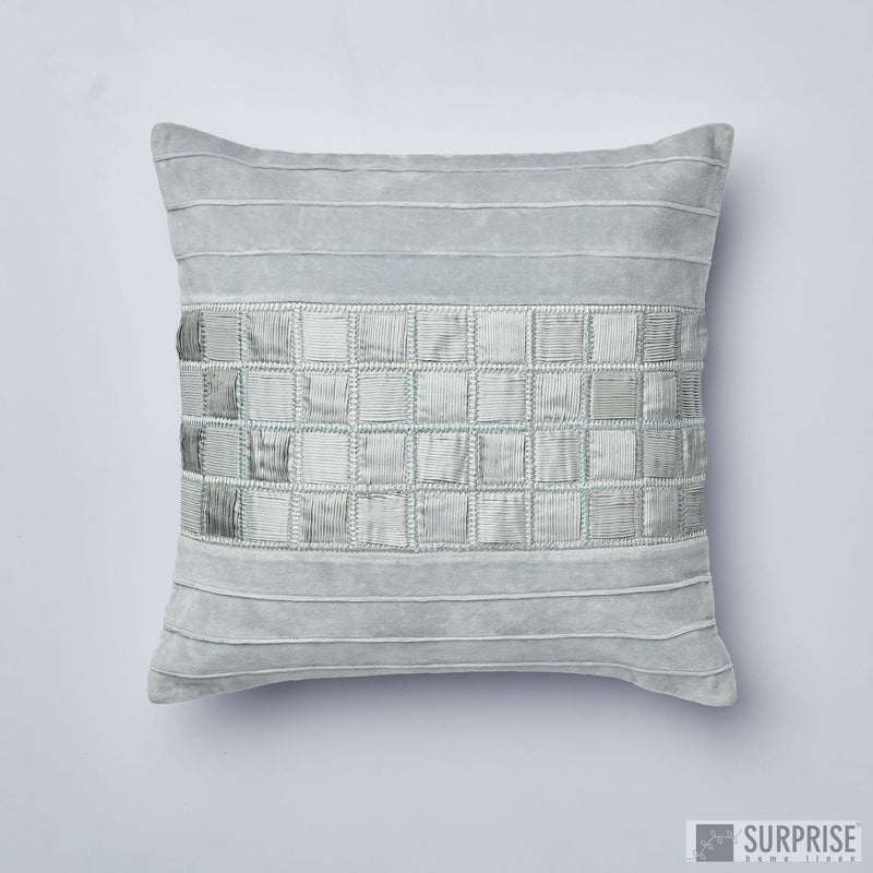 Surprise Home - Checkered Cushion Covers (Aqua Blue)