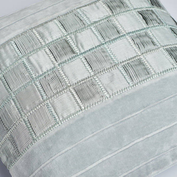 Surprise Home - Checkered Cushion Covers (Aqua Blue)