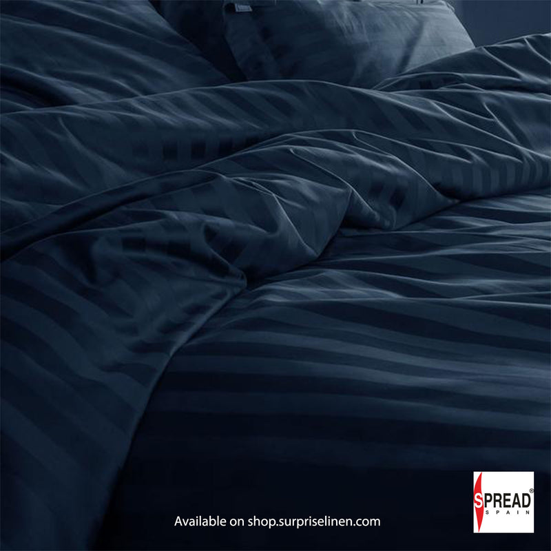 Spread Spain - Italian Jacquard Collection 750 TC Cotton Bedsheet (Foxstone Blue)