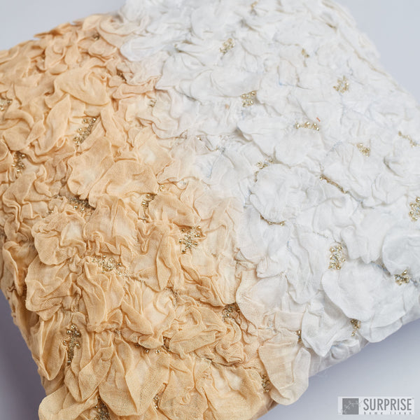 Surprise Home - Ruffles Cushion Covers (White/Cream)