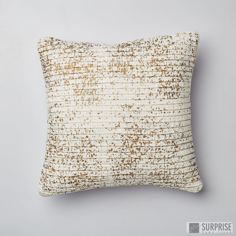 Surprise Home - Silk Checks Cushion Covers (Ivory)