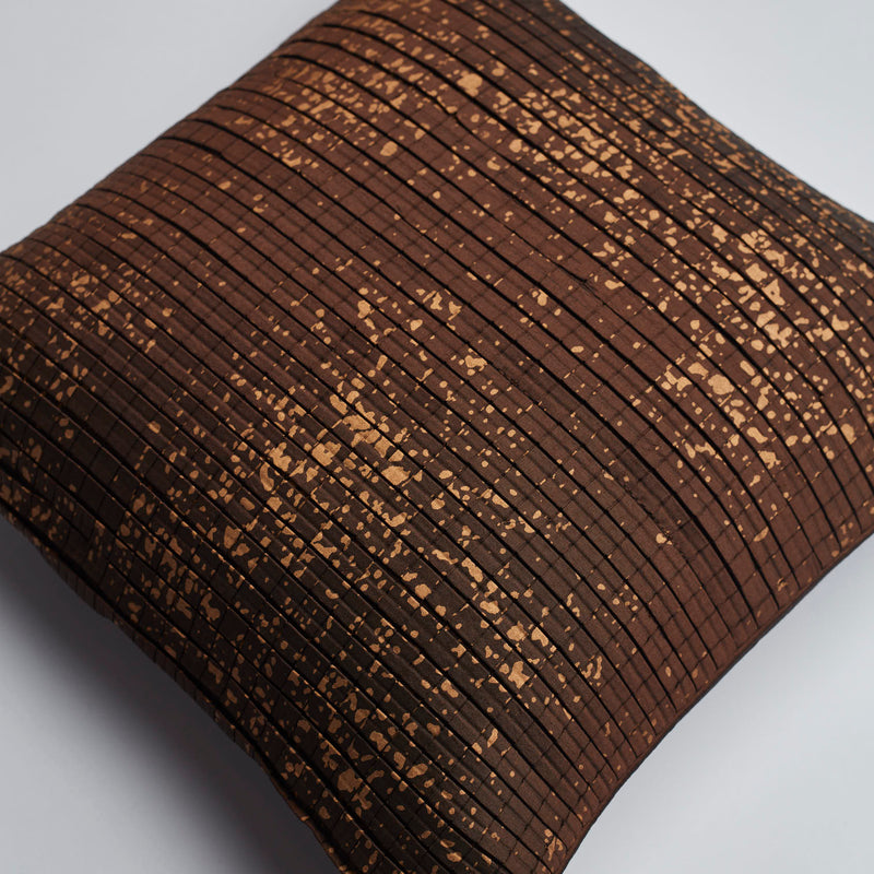 Surprise Home - Silk Checks Cushion Covers (Brown)