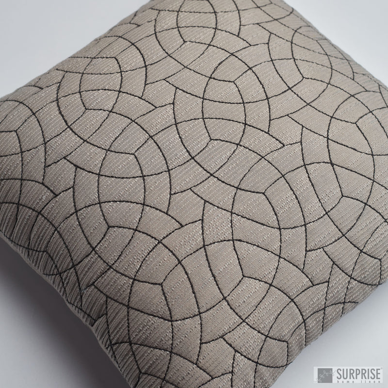 Surprise Home - Circle Trellis 40x40 Cushion Covers (Grey)