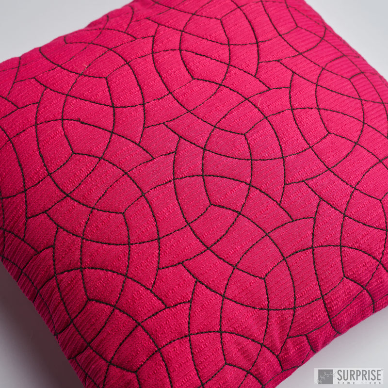 Surprise Home - Circle Trellis 40x40 Cushion Covers (Hot Pink)