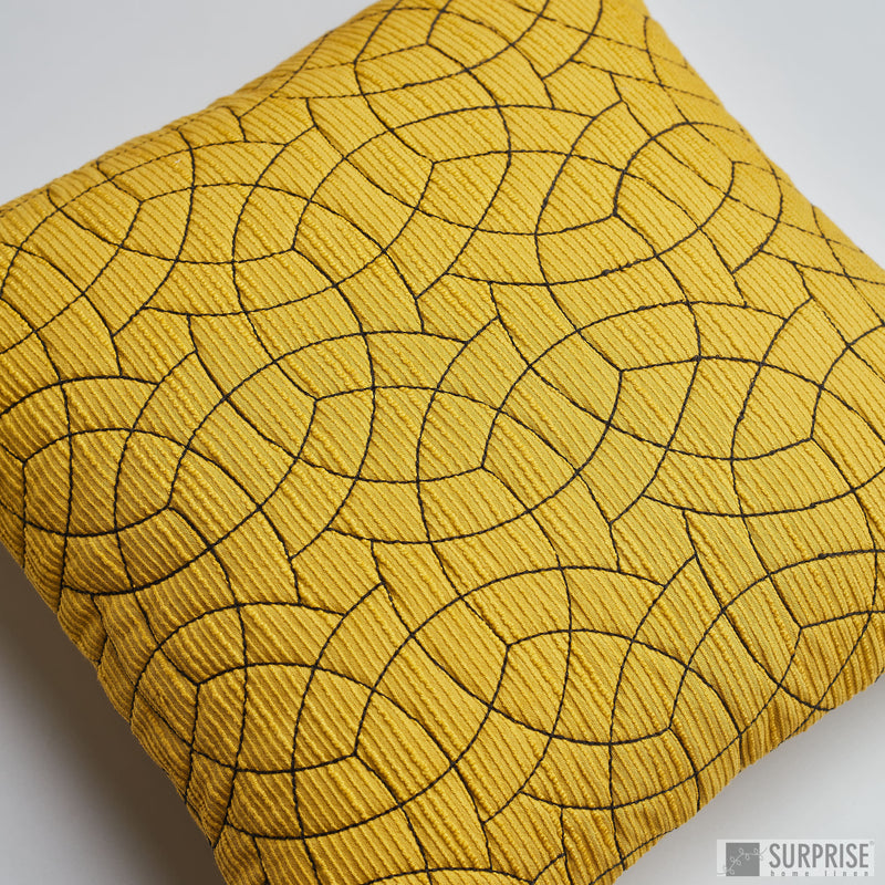 Surprise Home - Circle Trellis 40x40 Cushion Covers (Yellow)