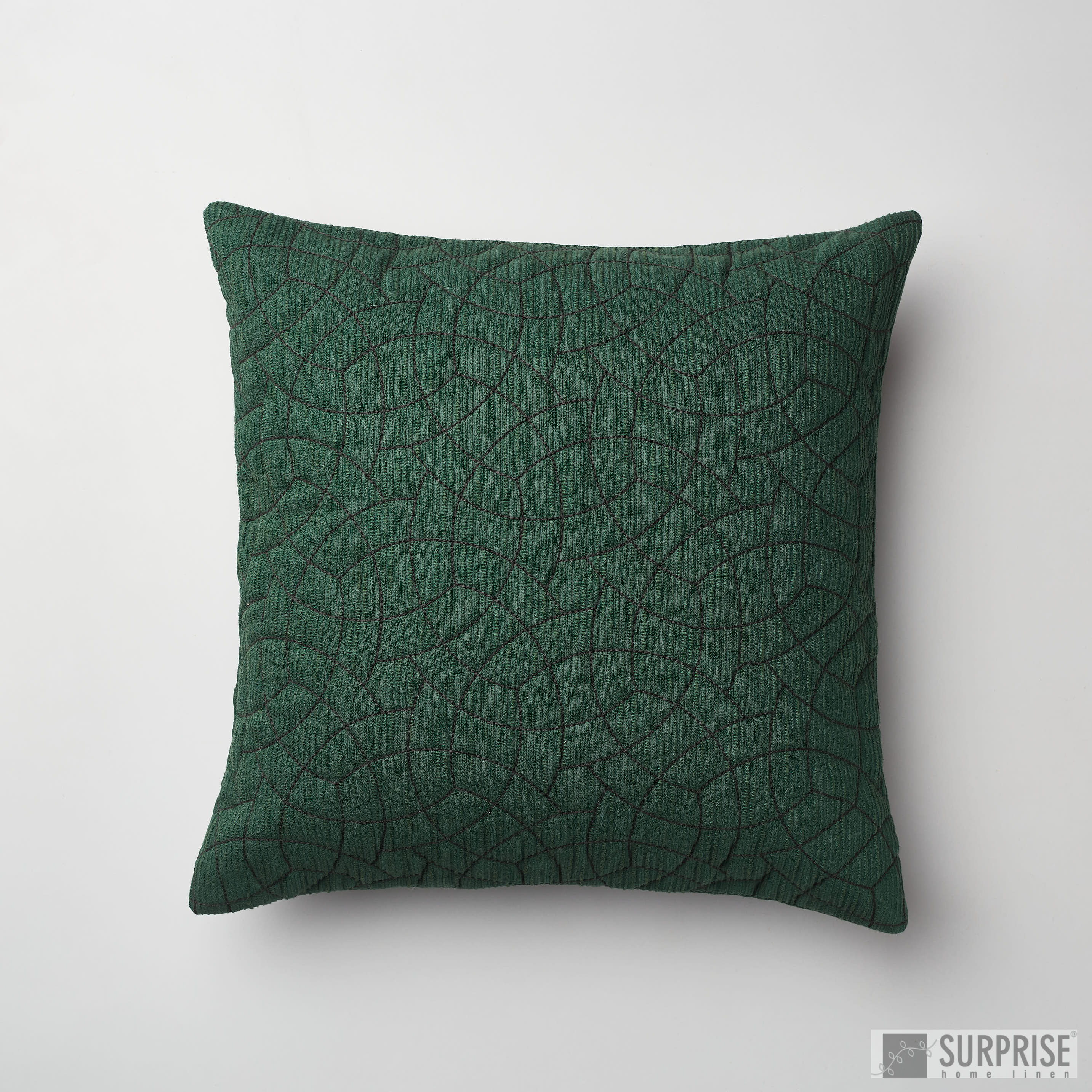 Surprise Home - Circle Trellis 40x40 Cushion Covers (Dark Green)