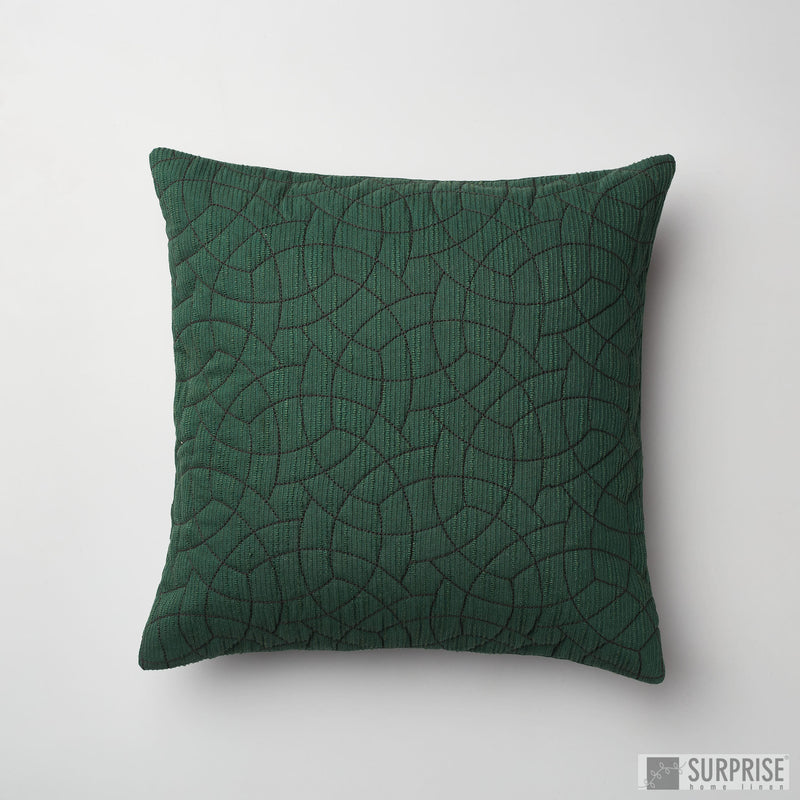Surprise Home - Circle Trellis 40x40 Cushion Covers (Dark Green)