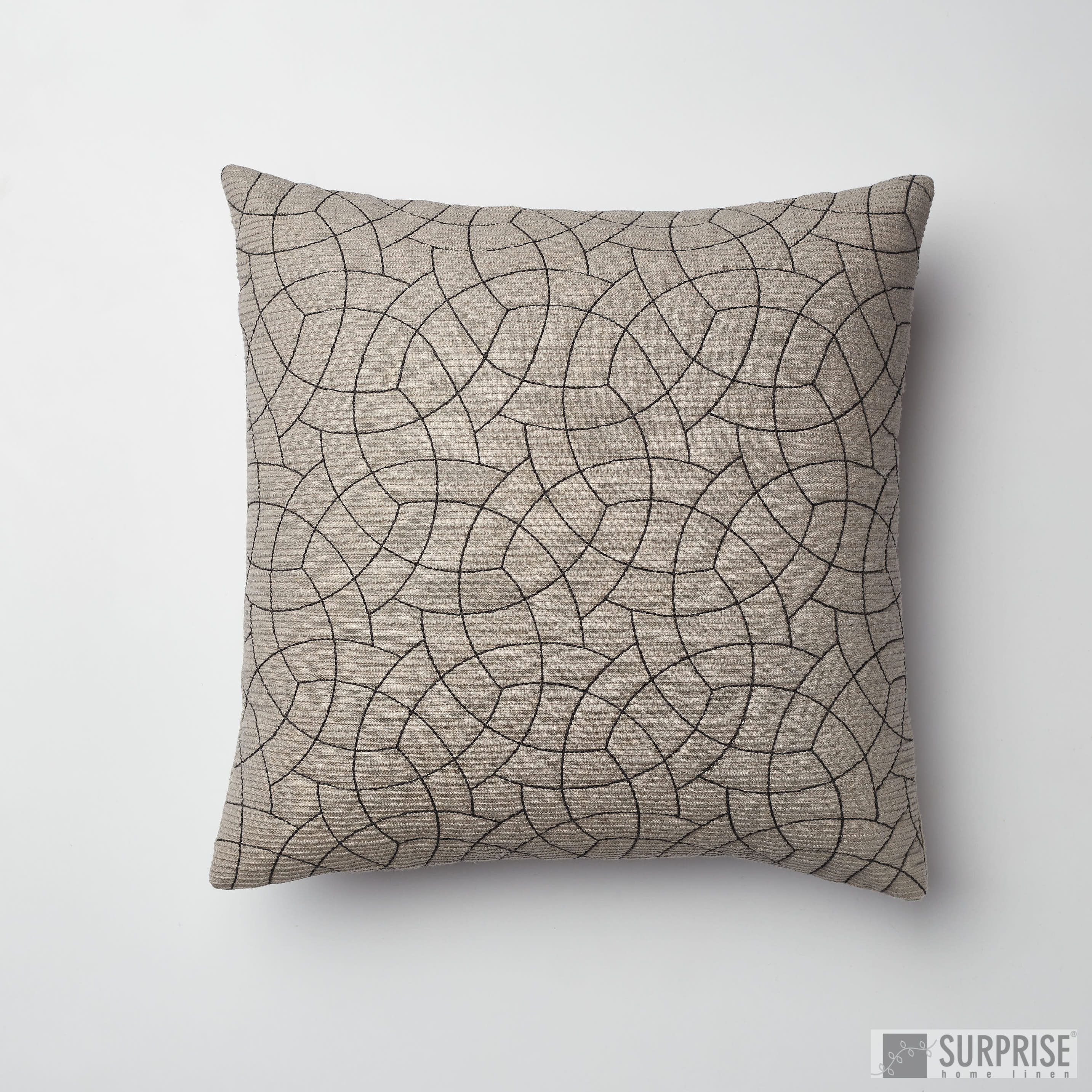 Surprise Home - Circle Trellis 40x40 Cushion Covers (Grey)