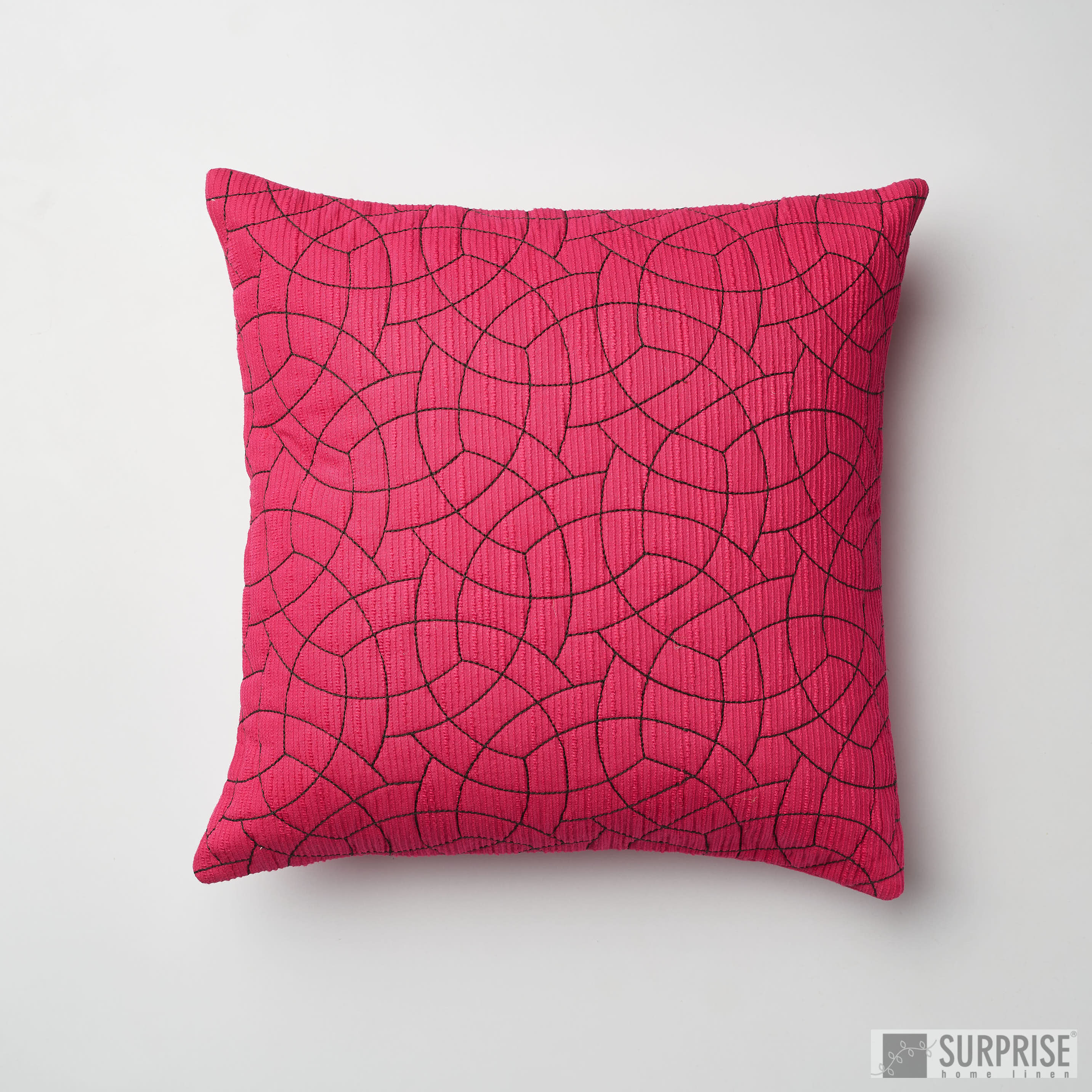 Surprise Home - Circle Trellis 40x40 Cushion Covers (Hot Pink)