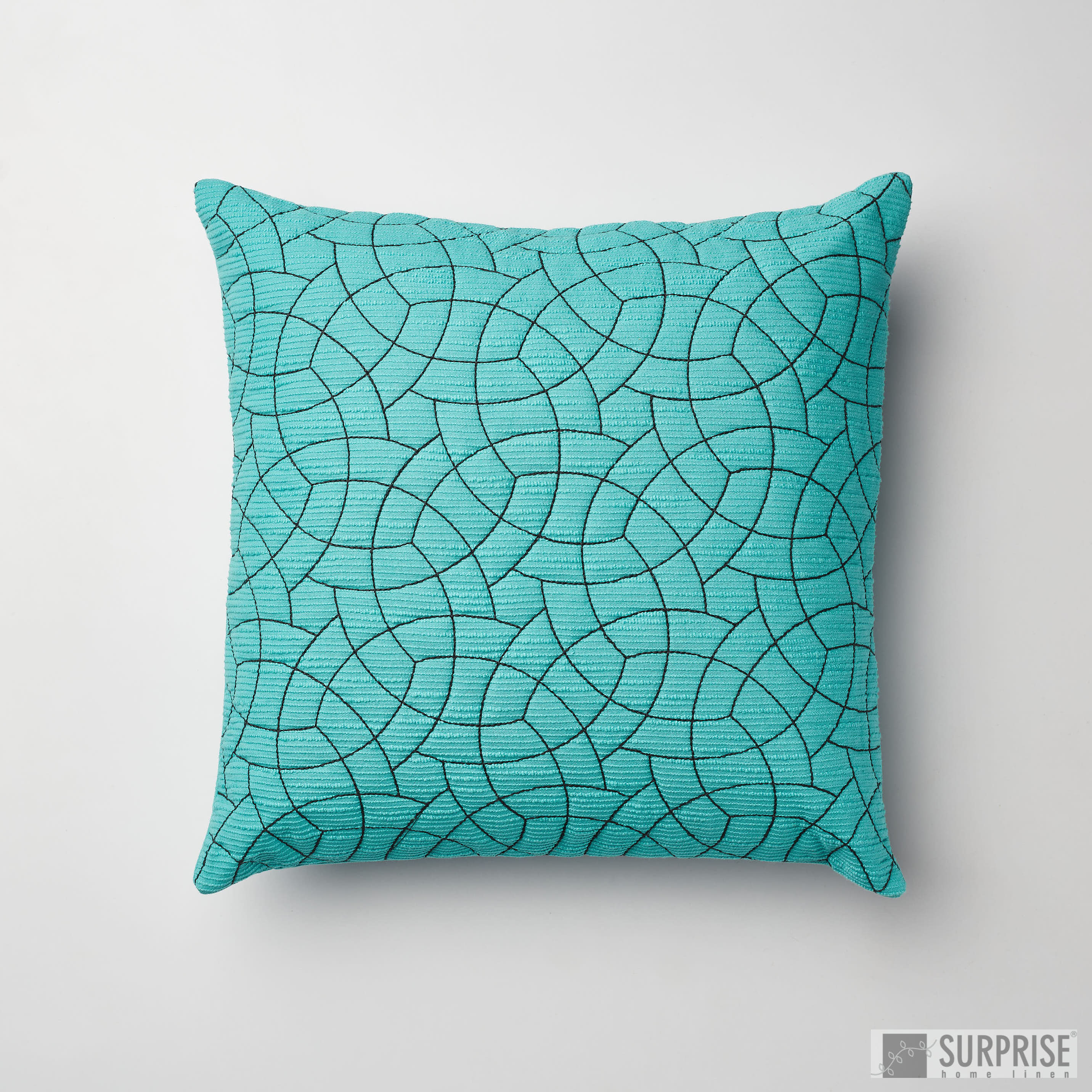 Surprise Home - Circle Trellis 40x40 Cushion Covers (Turquoise)