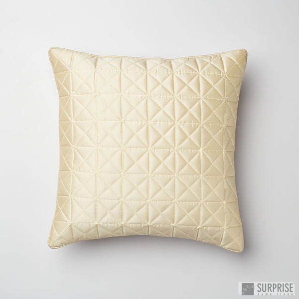 Surprise Home - Grid 40 x 40 cms Cushion Covers (Cream)