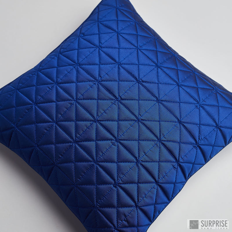 Surprise Home - Grid 40 x 40 cms Cushion Covers (Royal Blue)
