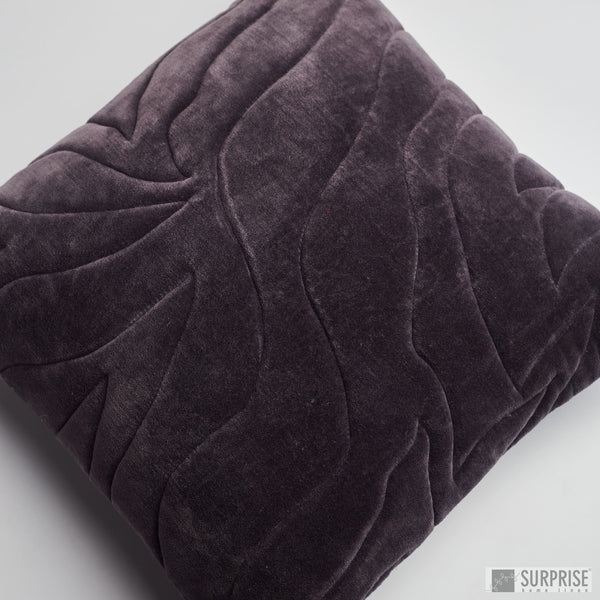 Surprise Home - Quilted Waves Cushion Covers (Charcoal)