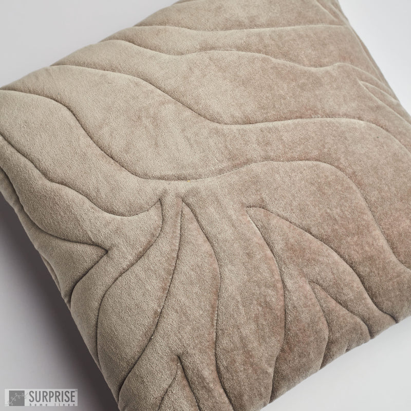 Surprise Home - Quilted Waves Cushion Covers (Beige)