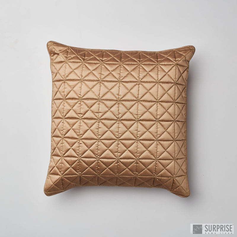 Surprise Home - Grid 40 x 40 cms Cushion Covers (Copper)