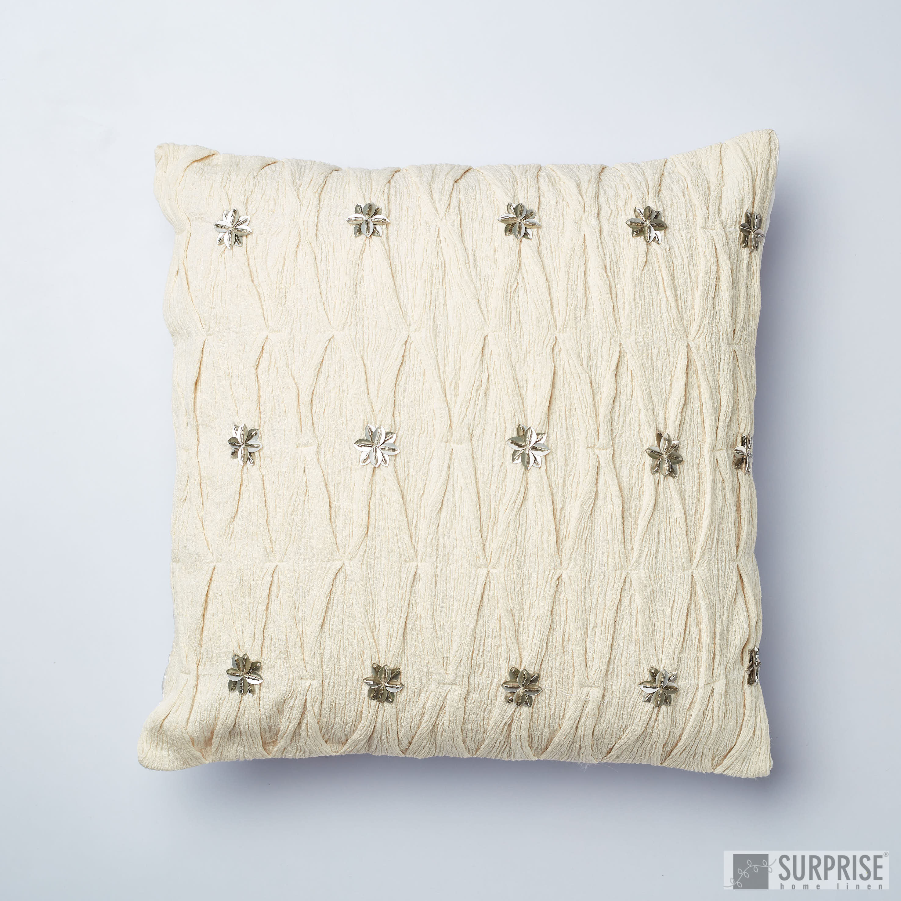 Surprise Home - Textured Gypsy Cushion Covers (Ivory)