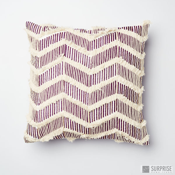 Surprise Home - Sequined Chevron Cushion Covers (Purple)