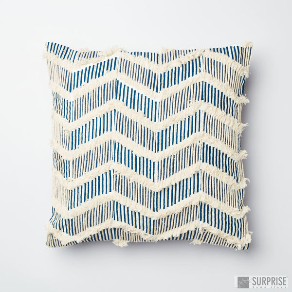 Surprise Home - Sequined Chevron Cushion Covers (Blue)