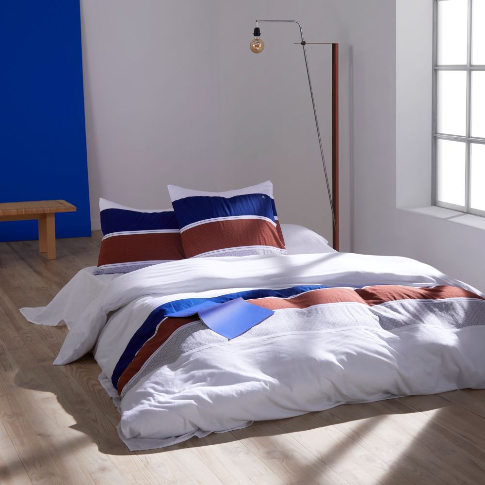 Lacoste - Anglet Terracotta 3 Pcs Duvet Cover Set made in 100% Organic Cotton