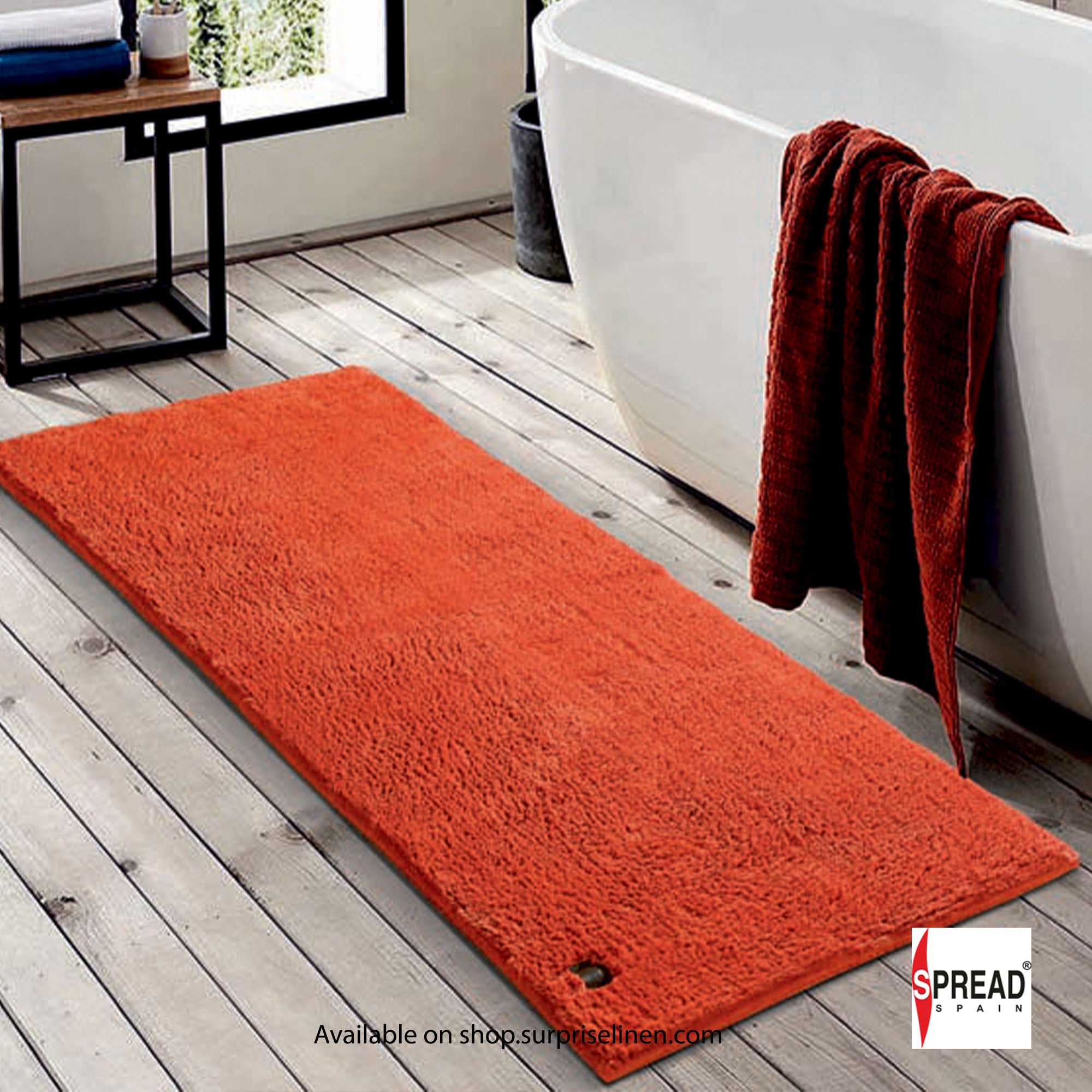 Spread Spain - Bamboo Cotton Fibre Bath Mat (Autumn Orange)