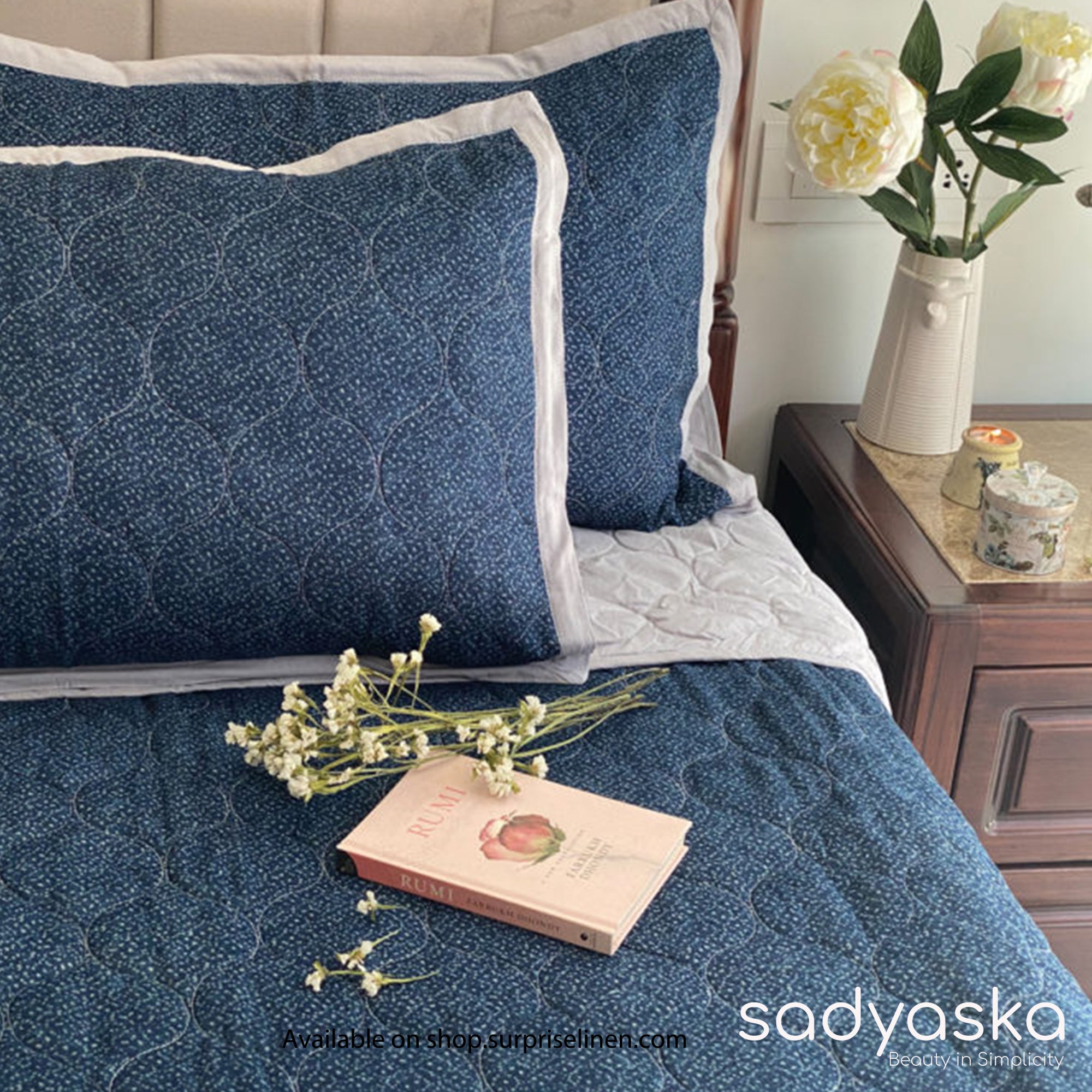 Sadyaska - Indigo Reversible Bed Cover