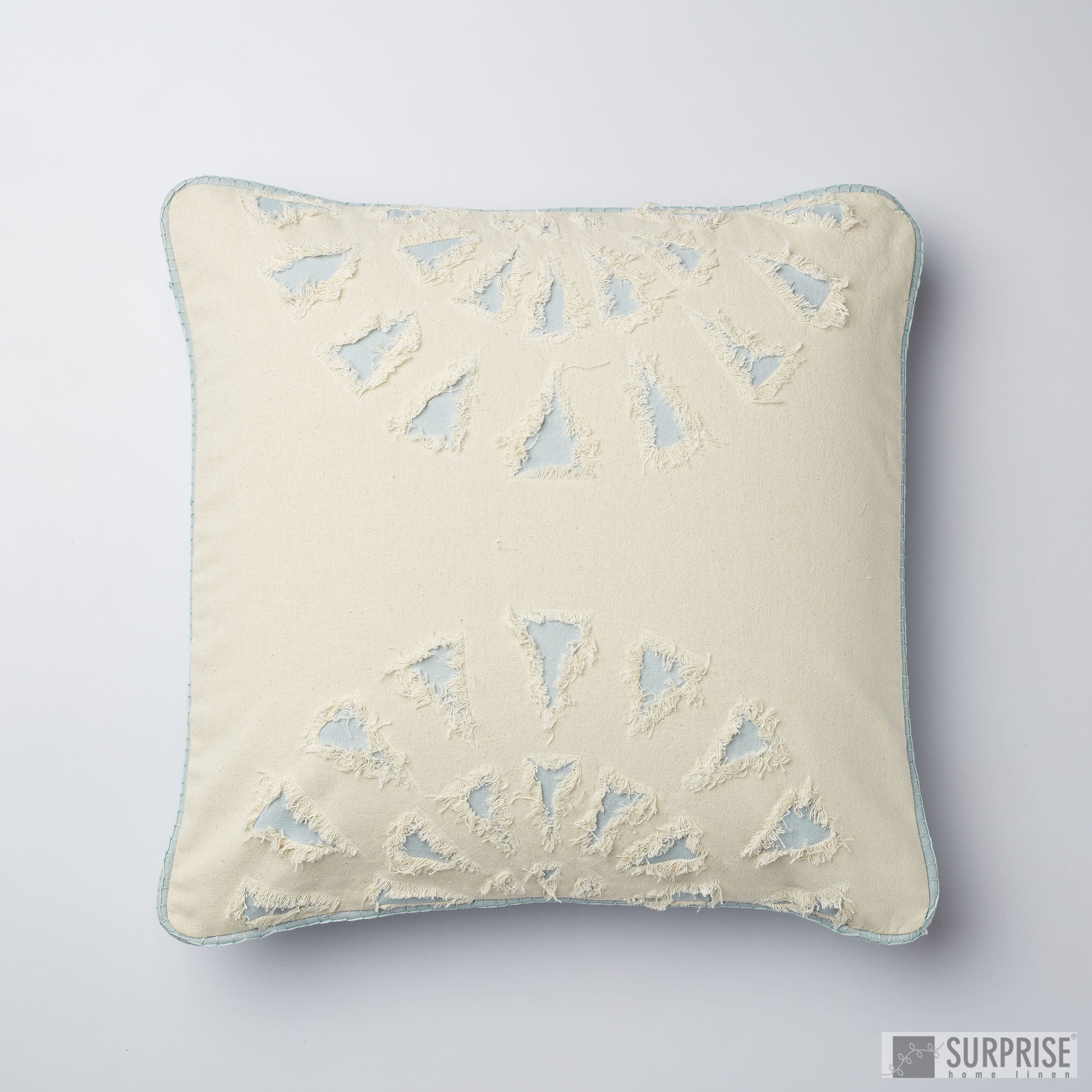 Surprise Home - Peek-a-boo Cushion Covers (Aqua Blue)