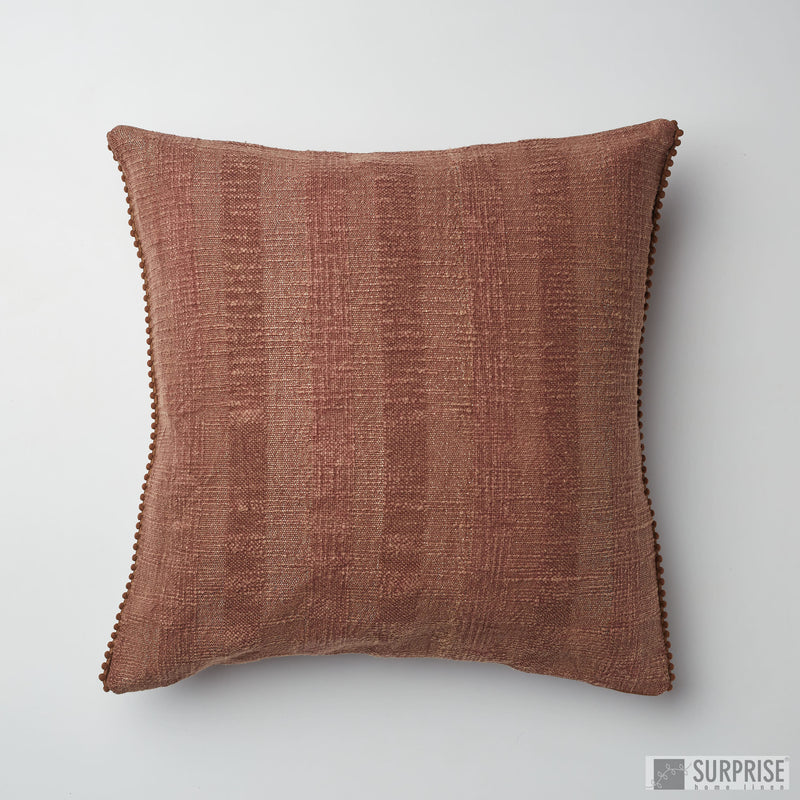 Surprise Home - Textured Stripes Cushion Covers (Telephone Brown)