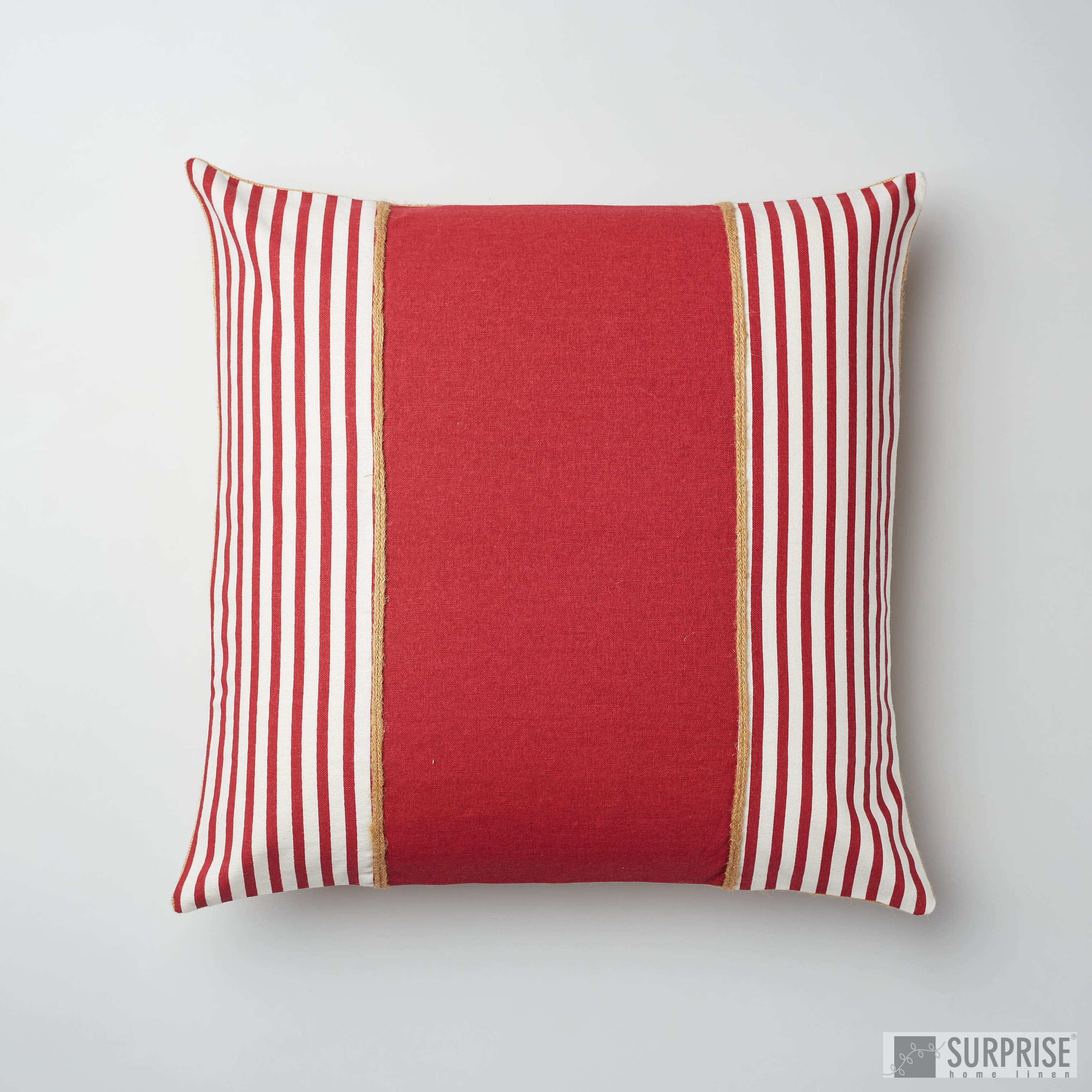 Surprise Home - Nautic Stripes Cushion Covers (Red)