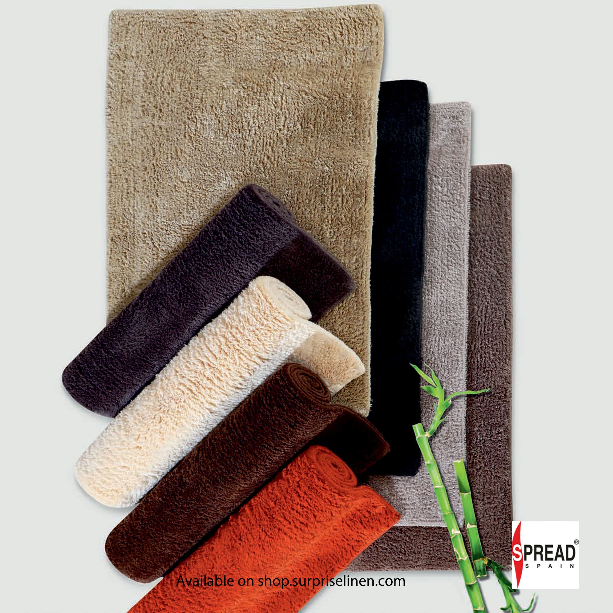 Spread Spain - Bamboo Cotton Fibre Bath Mat (Autumn Orange)