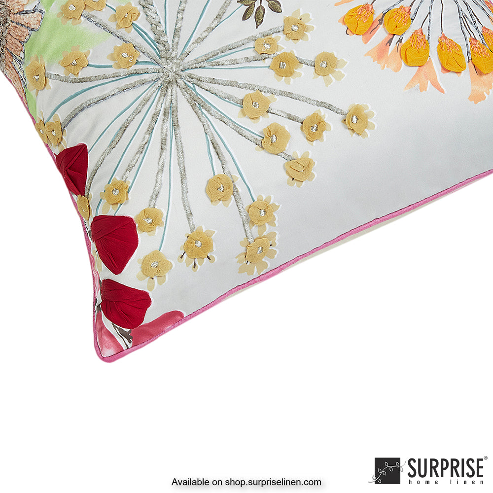 Surprise Home - Dandellion 40 x 40 cms Designer Cushion Cover (Pink)