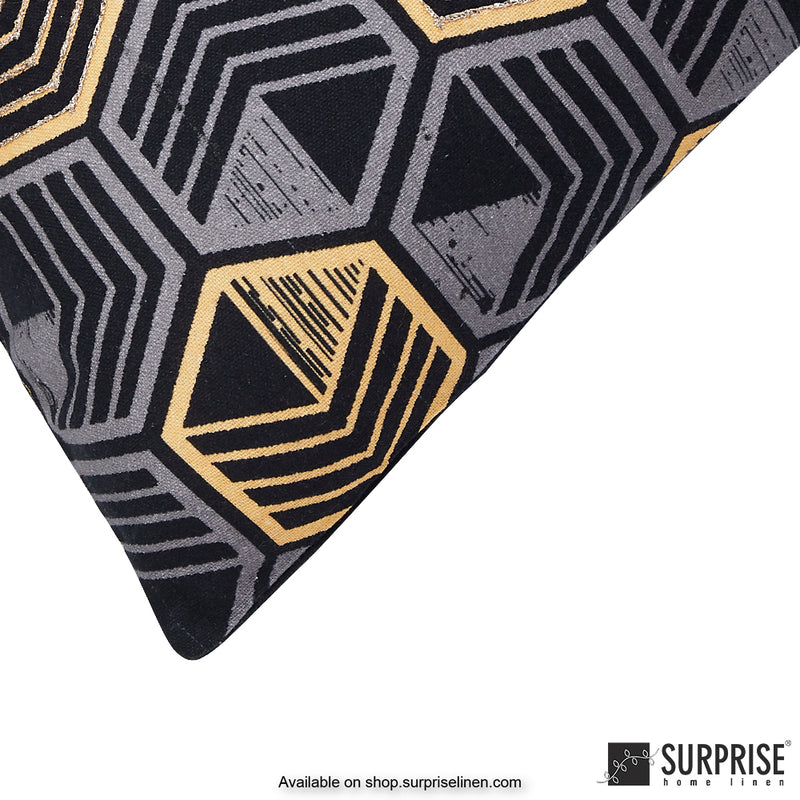 Surprise Home - Maze 45 x 45 cms Designer Cushion Cover (Blue)