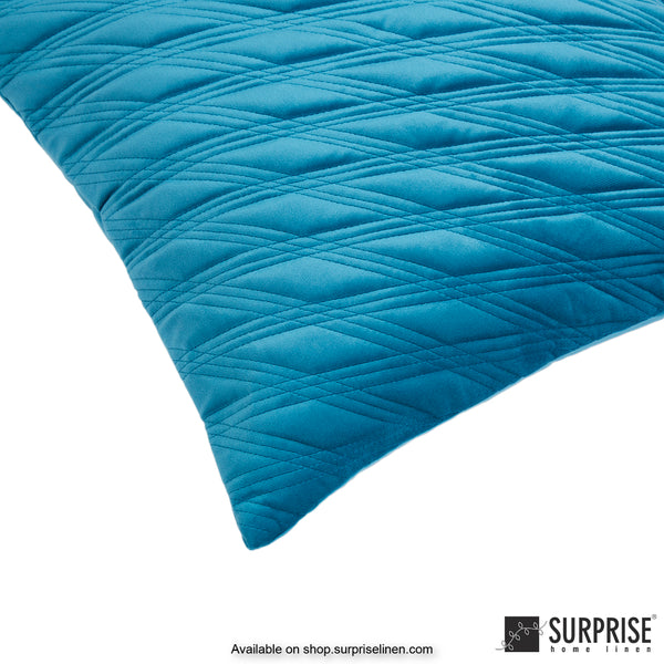 Surprise Home - Velvet Chic 40 x 40 cms Designer Cushion Cover (Blue)